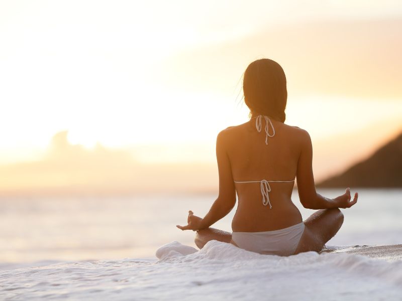 woman meditating