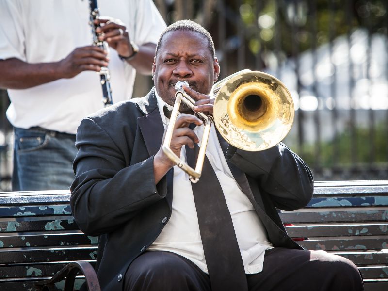 Jazz street musician