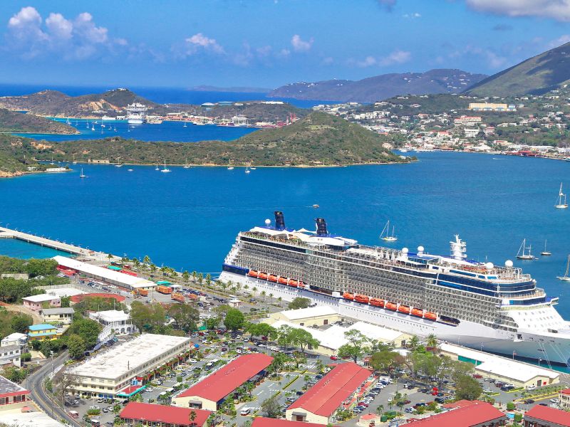 Cruise ship in port