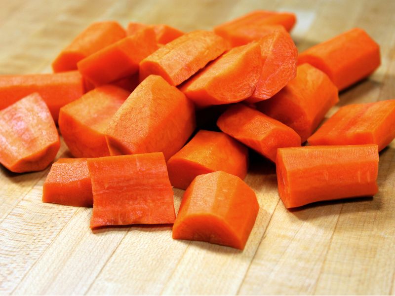 chopped carrots