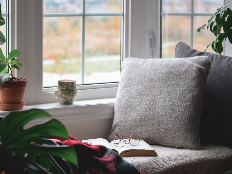 Cozy reading nook