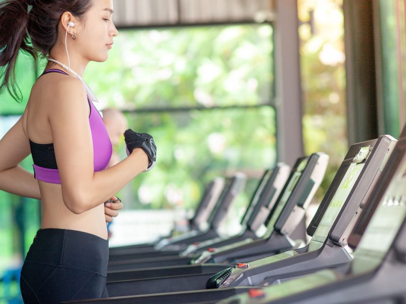 Woman on treadmill