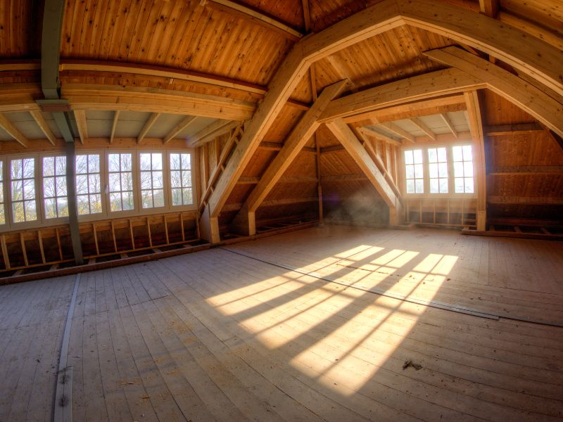 Well lit attic