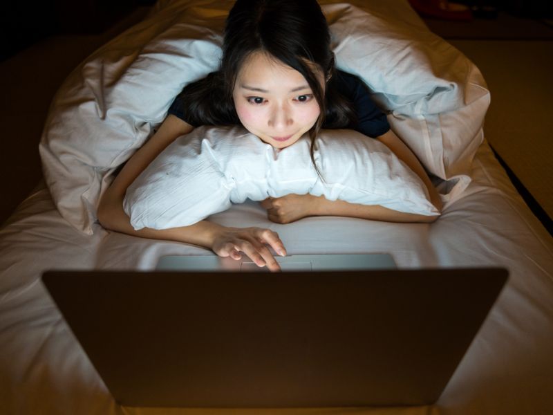 Girl on futon