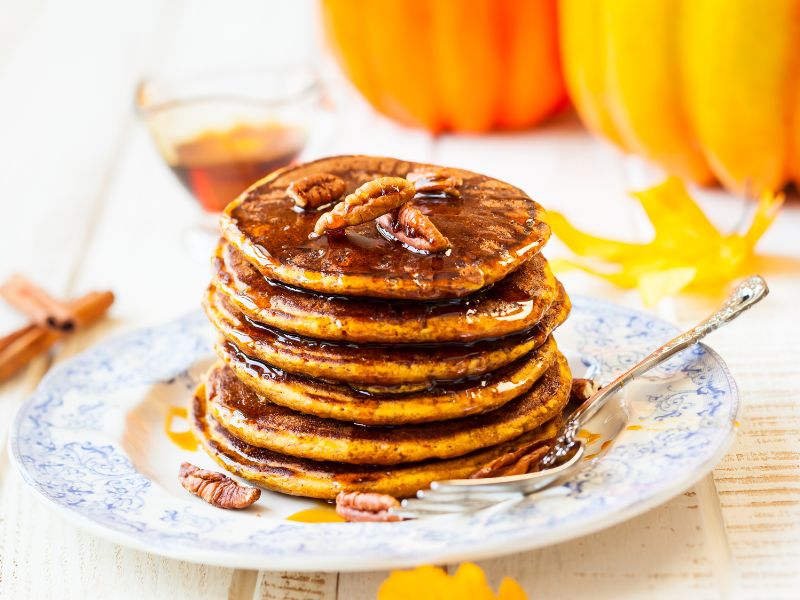 Delicious autumn pancakes 