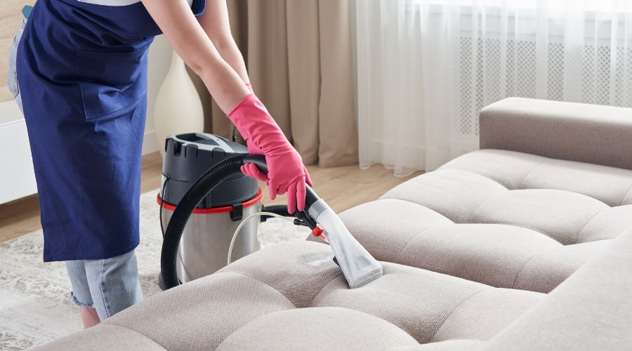 Hoovering sofa