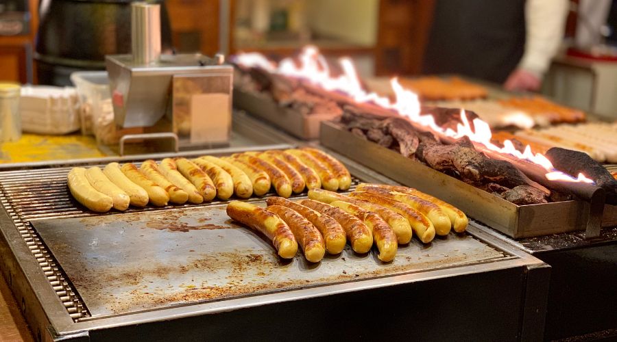 Bratwurst at Christmas Market