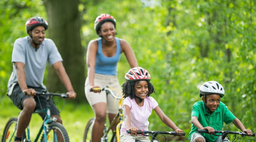 Family bike ride