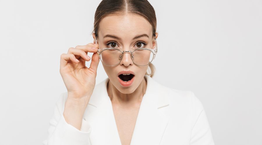 Business woman wearing glasses