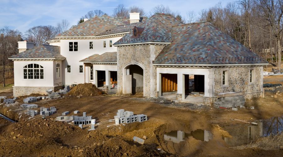 Mansion under construction