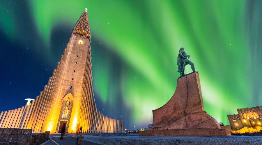 Reykavik is one of The Ten Best Places to celebrate New Year 2025 and to see the Northern Lights