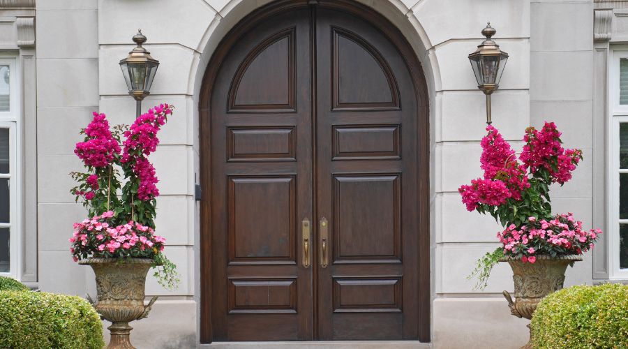 Wood front door