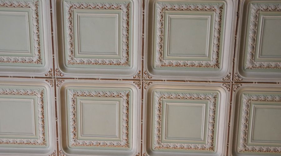 Patterns on tin ceiling