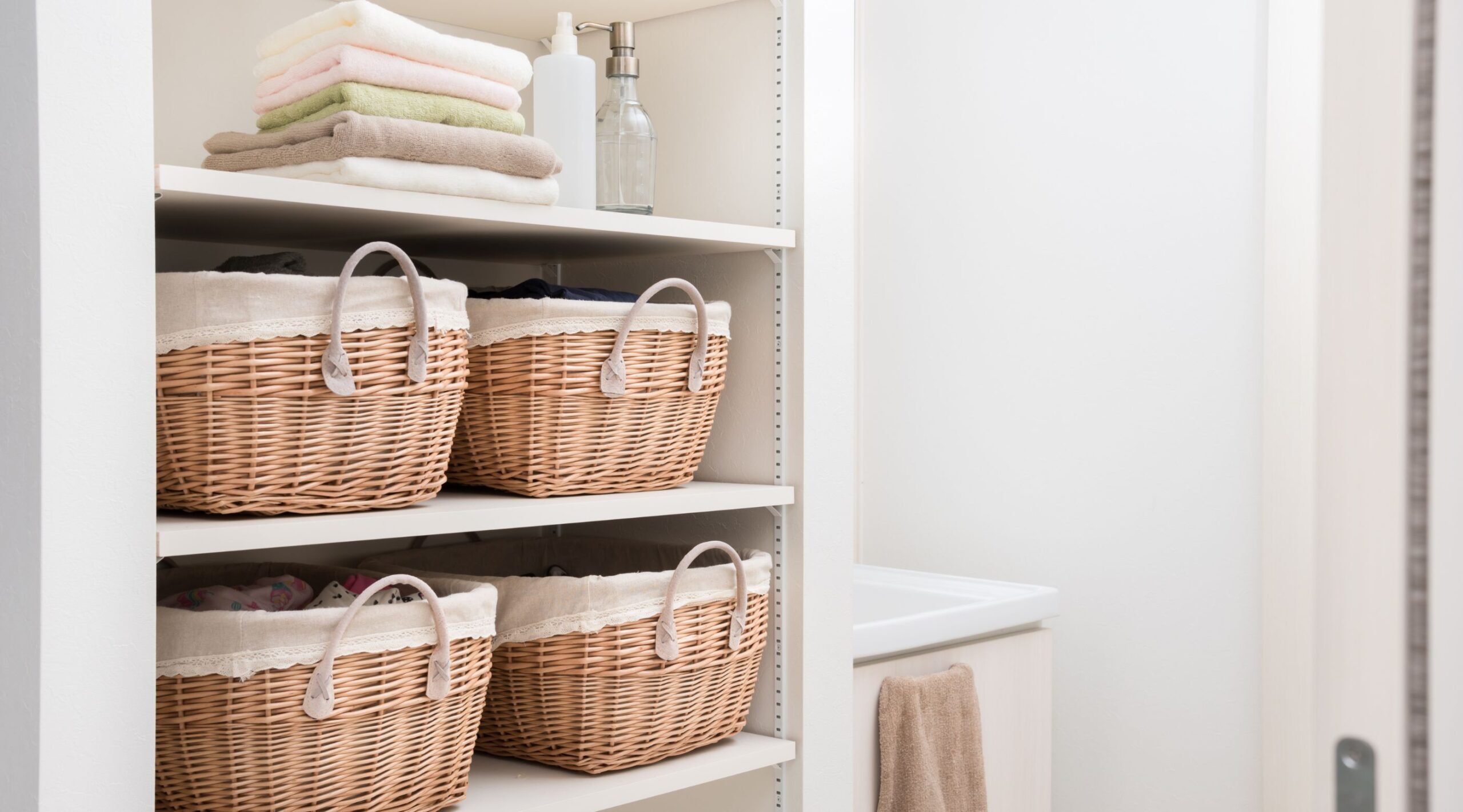 Smart storage solutions are one tip for Transforming Your Bathroom Into a Relaxing Oasis