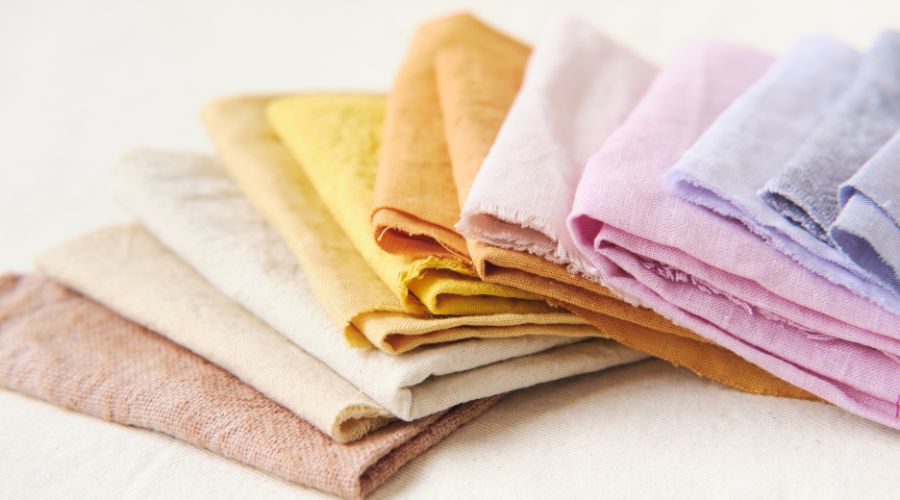 Pastel linen fabrics